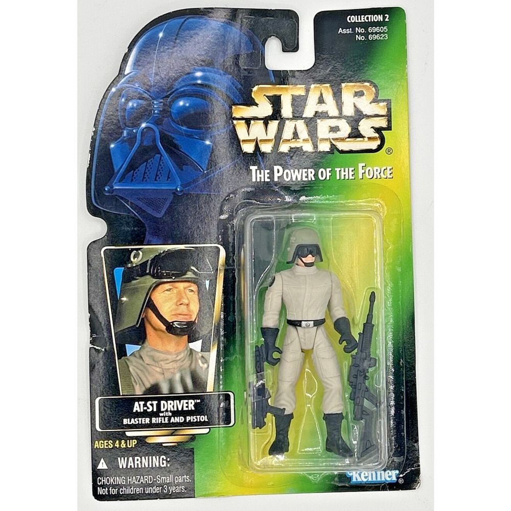 1996 Kenner Star Wars The Power Of The Force AT-ST Driver Action Figure NEW U150